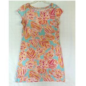 Lilly Pulitzer Loren Dress L Tini Bikini Print Short Sleeve